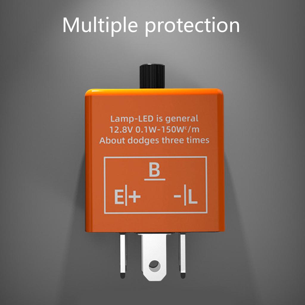 Universal Motorcross LED Flasher-Relay Switch 12V Indicator Light Turn Signal Blinker Relay for Car Motorcycles Off-Road