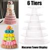 6 Tiers Round Macaron Tower Stand Cake Display Rack for Wedding Party Decor