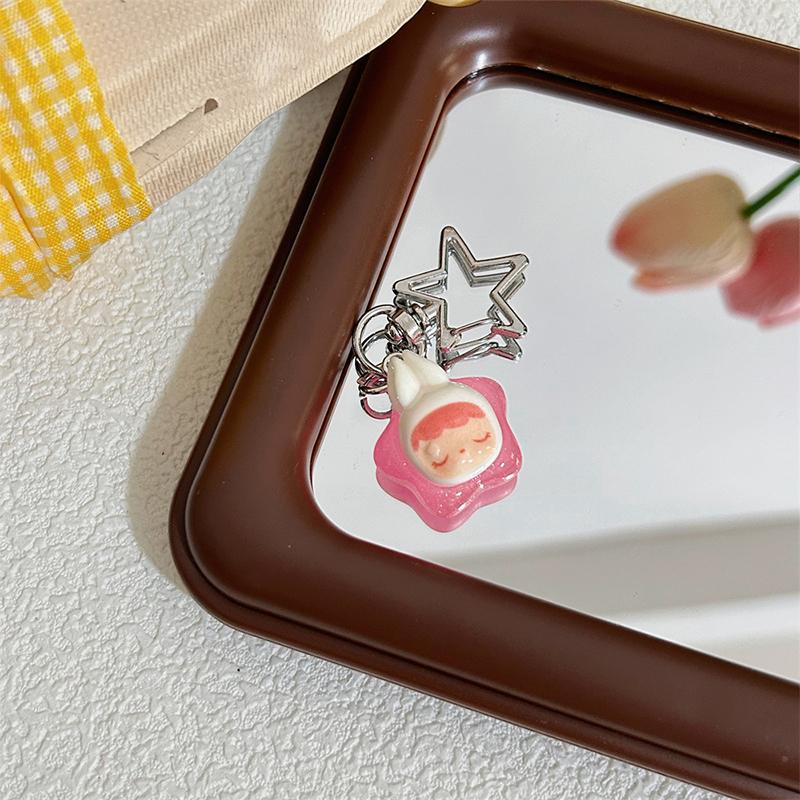 Key Decoration Cute Bag Pendant Accessories Lucky Star Keychain Cartoon Luminous Keychain
