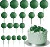 20 Pcs Mini Balloon Cake Topper Decorations with Gold Balls On Sticks - Cake Picks for Birthday, Wedding, and Party Decorations