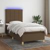 VidaXL Slat Bed Base with Mattress and LED, Upholstered Bed, Single Bed, Adult Bed for Interior Bedroom, 3135416