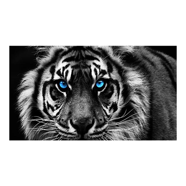 Modern Animals Blue Eye Tiger Head Canvas Paintings Posters and Prints Wall Art Pictures for Living Room Home Decor Gift Idea No Frame