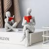 Creative Reading Woman Thinker Statue Artistic Modern Design for Home Office, Bookshelf TV Cabinet Decoration and Desk Ornament