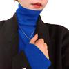 Sweater Turtleneck Long Sleeve Solid Color Bottom Tops High Elasticity