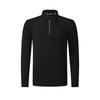 Golf Series Fashion Sports Comfortable Solid Color Knit Long Sleeve Polo Shirt Men Tops A11M545201FBK