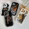 Ae99 Tigers Lion Love Design Art защитные чехлы для телефонов Apple iPhone 16 15 14 13 Pro Max 11 12 mini XR 7 8 6s Plus XS Max SE Wave TPU задняя крышка
