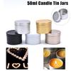 Candle Jars With Lid Bulk Round Candle Container Tins Empty Storage Box Jar