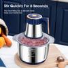 1Pc 5L Electric Meat Grinders Stainless Steel Food Crusher Multifunctional Vegetable Slicer Chopper Mincer Baby Food Processor