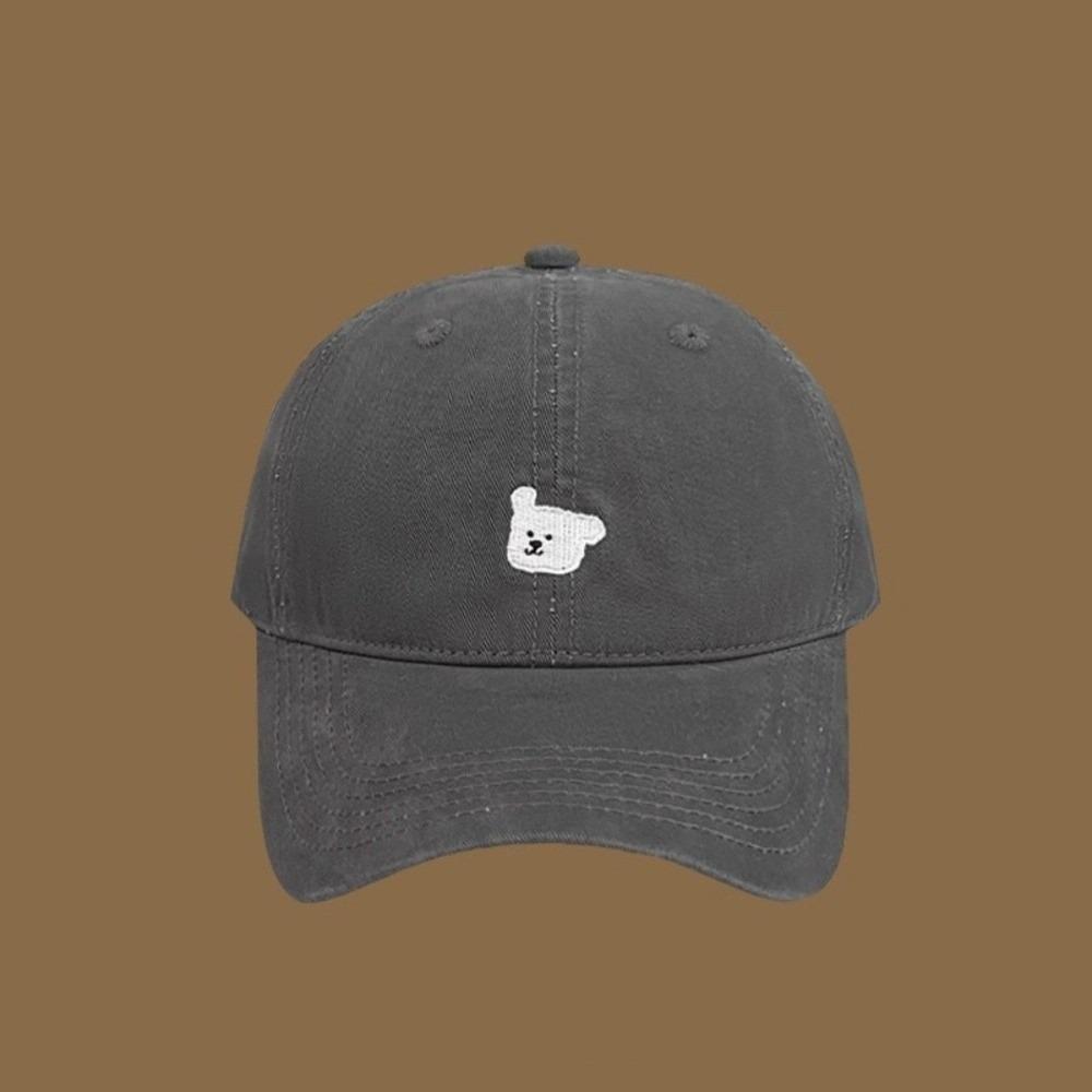 Korean Puppy Embroidery Cap Cotton Snapback Hat Trend Men Women Baseball Cap Outdoor