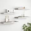VidaXL Floating Wall Shelves 4 Pcs Concrete Grey 60x23.5x3.8 Cm MDF