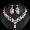 Luxury Crystal Retro Jewelry Set: Statement Necklace & Banquet Dress Accessories