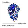 Alloy Large Crystal Glass Brooch High-End Versatile Women'S Suit Coat Corsage Jewelry Pin