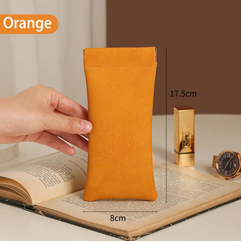 Pu Leather Glasses Storage Bag Automatic Closed Sunglasses Case Waterproof Pouch Glasses Protective Cover Eyewear Storage Bag