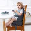 Toddler Booster Seat Breathable Kitchen Chair with Backrest Adjustable Straps And