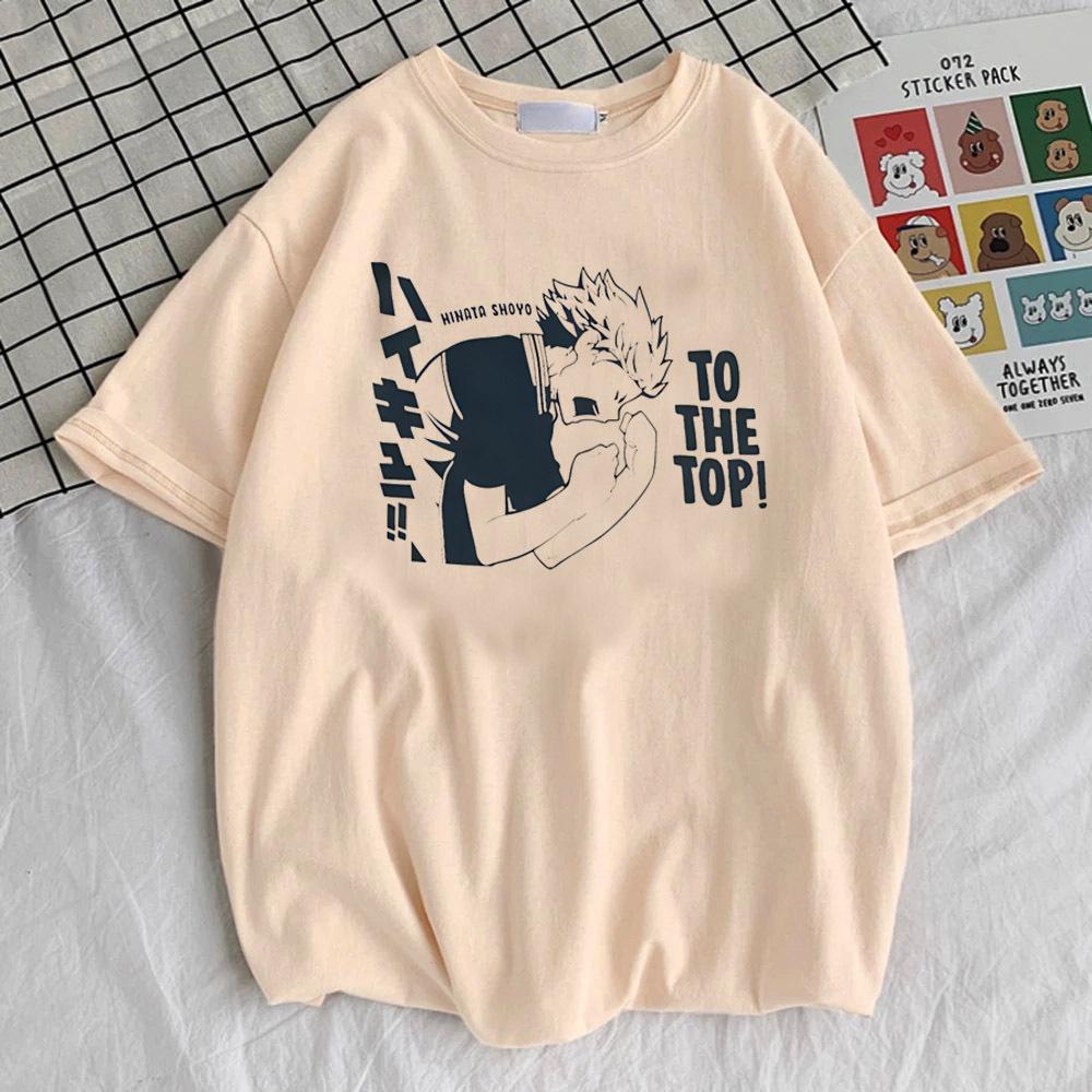 Haikyuu Top Tees Female 80s Vintage 2000s Graphic Colorful Comfortable Top Tees Graphic Grunge Pop Culture 2000s Colorful Pastel