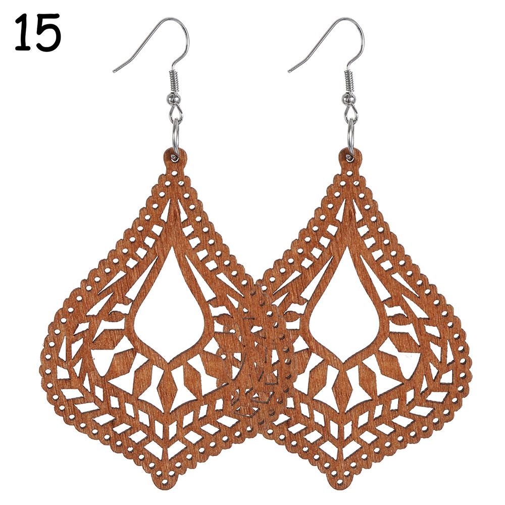 Jewelry Bohemian Wooden Earring Making African Pendant Dangle Earrings