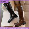 Winter New Long Knight Boots Comfortable Round Head Breathable Women's Boots Small Thick Bottom Heightening Boots