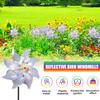 10Pcs Reflective Bird Repellent Windmill Outdoor Rotating Wind Spinner Scare Pigeon Repellent for Garden Lawn Yard Decor