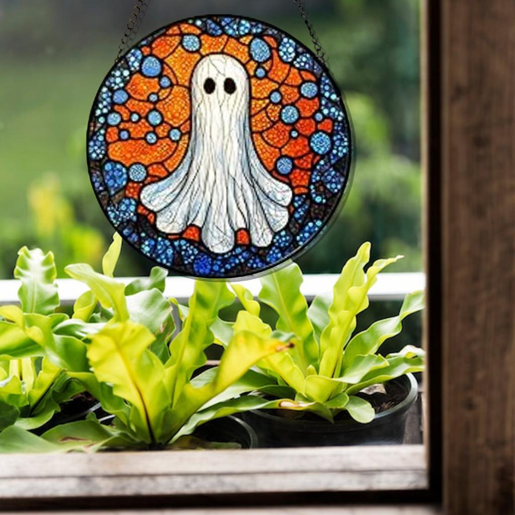 Light-Transparent Hanging Ornaments - Plastic 2D Flat Ornaments - Single Sided 3.9 Inch Christmas Decorations For Walls And Doors