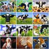 Cartoon DIY 5D Diamond Painting Farm Animal Cow Full Round Resin Diamond Embroidery Cross Stitch Rhinestone Mosaic Home Decor