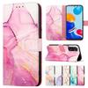Luxury Marble Texture PU Leather Wallet Phone Case for iPhone Samsung Xiaomi OPPO Infinix Motorola SONY Card Slots + Stand Holder Magnetic Flip Covers