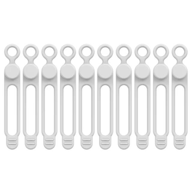 10pcs Silicone Cable Ties,Cord Organizer,Cable Straps,Reusable Cord Ties,Travel Cable Organizer ,Cute Elastic Tie, Wire Ties