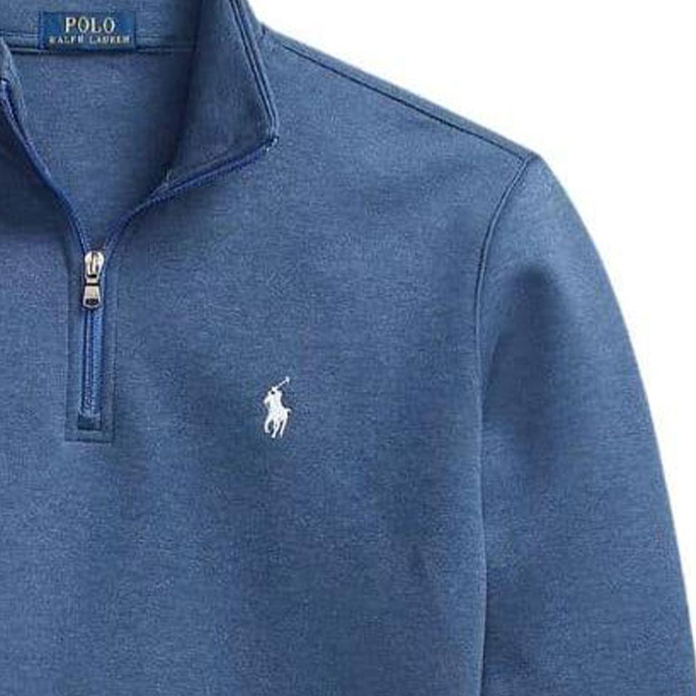 Polo Ralph Lauren Logo Embroidered Stand Collar Long Sleeve Sweatshirt Men Sweatshirt Blue 710922557-003