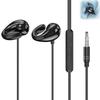Wired Wired Earphones with Block Wired Gaming Adjust IPX Compatible with Online Black [New Arrival] Earphones, 3.5mm Microphone, Doesn't Ears,