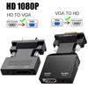 HD 1080P Adapter VGA To HDMI/HDMI To VGA Converter HDMI Female To VGA Male Converter With Audio For PC Laptop To HDTV Projector