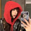 Korean Style Face Showing Small Wool Hat for Women with Big Head Knitted Hat Little Red Hat Fashionable Thick Warm Knitted Hat