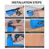 1 Set Electric Nailer 1500mAh High Precision Heat Dissipation Hole Rechargeable Non-slip Handle Straight Nail Stapler Carpentry Tool