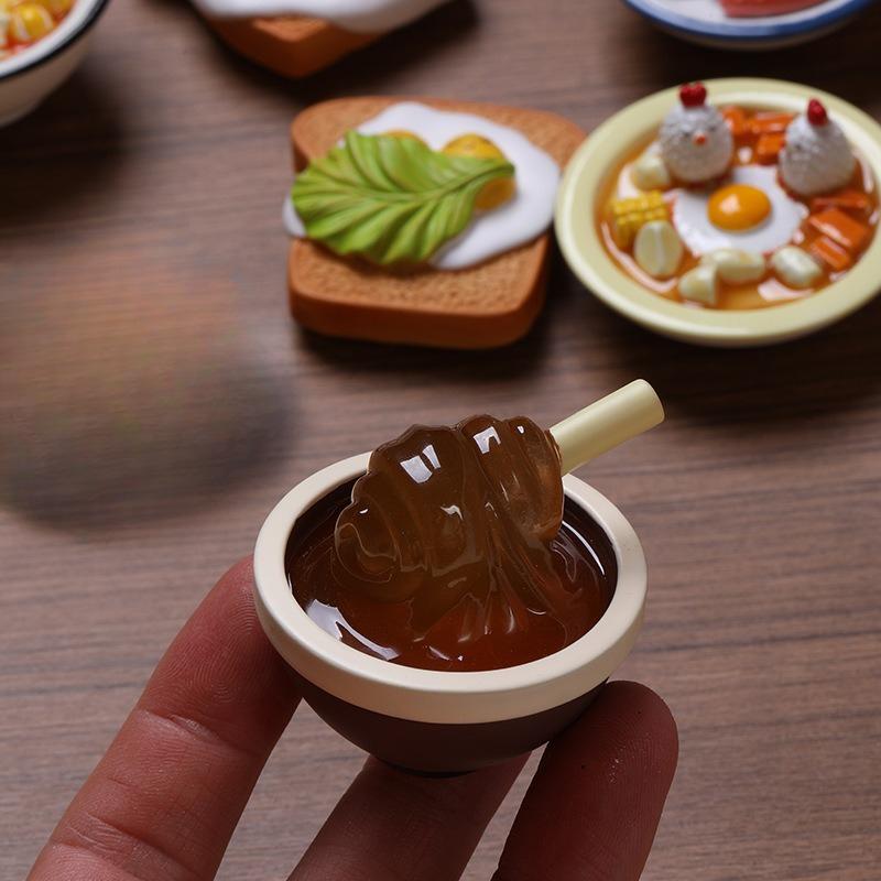 Simulated Food Refrigerator Sticker Chinese Food Toy Magnetic Sticker Refrigerator Decoration 3Resin Po Wall Magnetic Suction