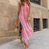 European and American Fashion 2024 Bohemian Print Sling Dress - New Arrivals