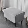 Velvet Rectangle Stretch Footrest Covers Elastic Ottoman Cover Spandex Stool Slipcover Ottoman Footstool Furniture Protector