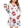 Christmas Day Girls' Long Sleeve Dress - Color Pocket Dress
