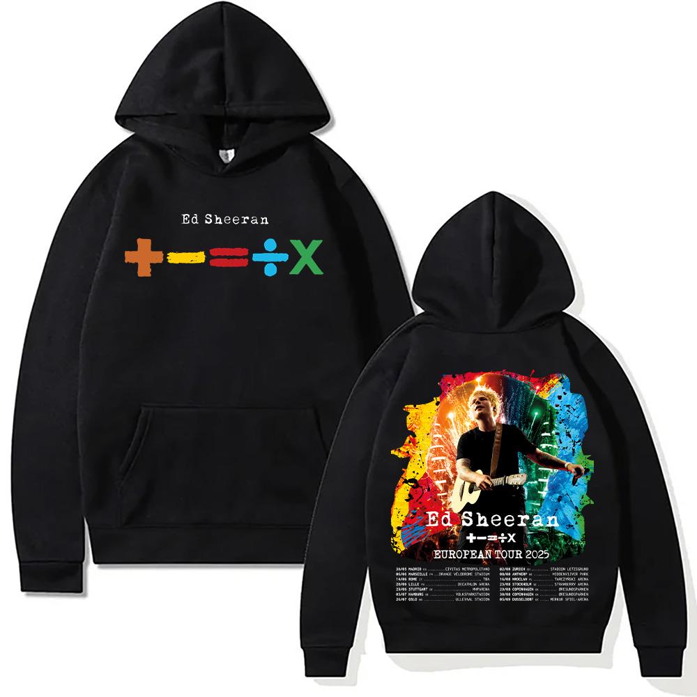 Ed Sheeran Hoodie Music European Tour 2025 Pullover Ed Sheeran Fans Lovers Gift Sweatshirt New  Women Men Fall Clothes Versatile