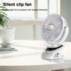 Portable Clip On Fan Rechargeable USB Desk Fan Quiet Personal Fan 360 Degree Rotation Small Cooling Fan for Home Office Camping