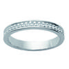 Silver Wedding Band 'Pour La Vie' Silvery White (rhodium) - 3 Mm