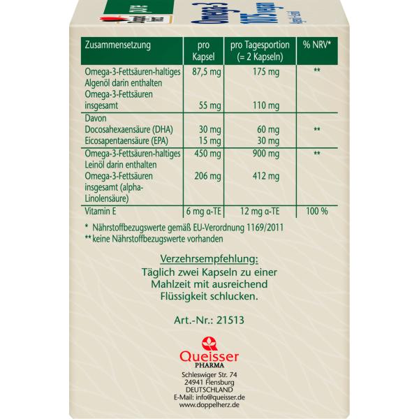 Doppelherz Vegan Omega 3 1075 80 Units 61.2g