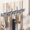 Mop Broom Holder Kitchen Gadgets Slide Hanging Hooks Organizers Storage Garden Kitchen Tool Organizer Wall Hanger for Home Goods