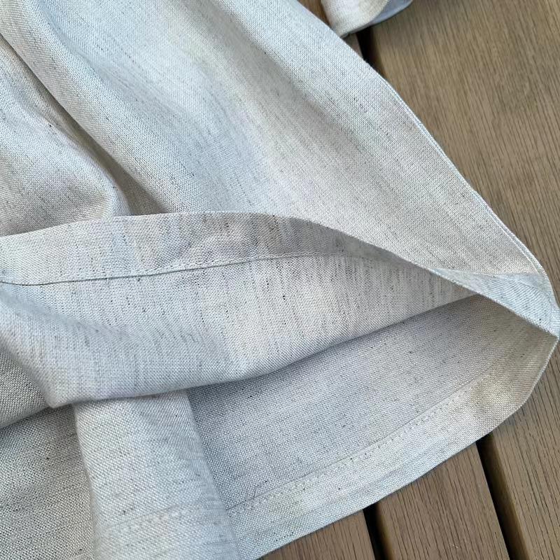 Girl Princess Dress 2023 Spring Autumn New Korean Kids Orange and Beige Retro Cotton Linen Embroidered Dresses Two Piece Set