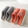 Minimally Designed Home Slippers for Women's Leisure, Indoor Use, Anti Slip, Warm and Plush Thick Cotton Slippers