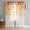 Thanksgiving Autumn Wild Flowers Voile Curtains For Bedroom Tulle Window Curtain For Living Room Sheer Curtains Blinds Drapes