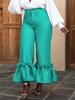 Summer High Waist Loose Ruffle Wide Leg Pants for Women