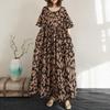Short Sleeve Plus Size Cotton Vintage Floral New In Dresses for Women Casual Loose Long Summer Dress