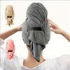 New Microfiber Hair Towel Extra Wrap Quick Dry Hair Towel Wrap With Elastic Band , Ultra Absorbent Soft Hair Towel Wrap Turban