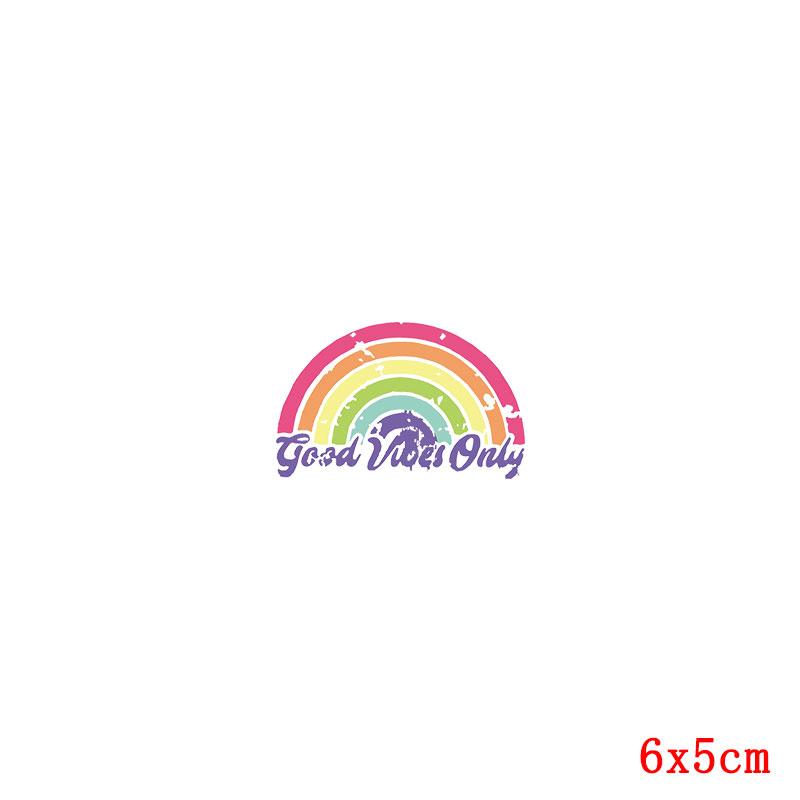 Fashion Patch Letters Thermo Patches On Clothes Flower Heart Thermal Applique For T-Shirt Sticker Iron On Transfer For Clothing