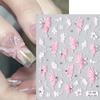 Наклейка для дизайна ногтей Рельеф 5D Мягкий клей Трехмерная Лед Прозрачная Бабочка Градиент Ледяной Цветок Маленький Цветок Клейкая Наклейка для Ногтей