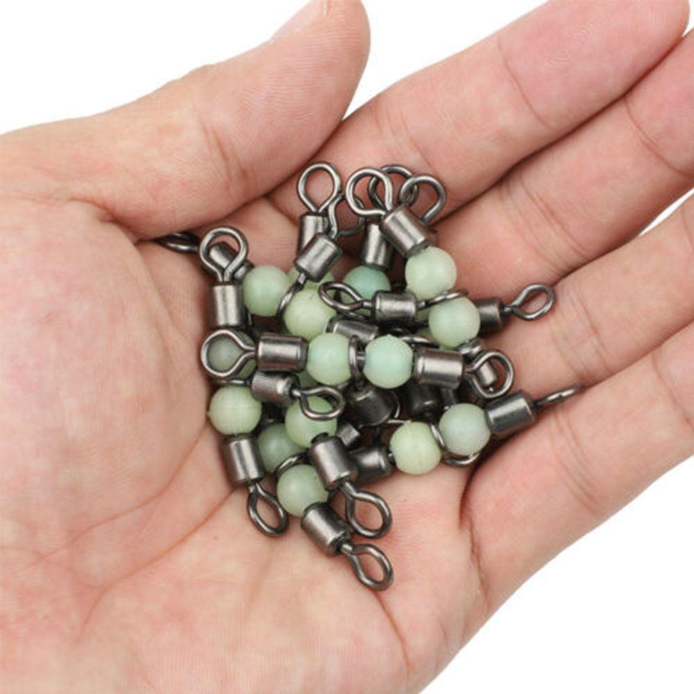 10Pcs Durable Splitter Luminous Wivels Bearing Fishing Pin Line Connector Trident 3 Way Ring Rolling