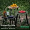 Compact Folding Outdoor Table for One - Mini Portable Picnic/Camping Table